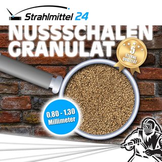 25 kg Nussschalengranulat 0,80 - 1,30 mm