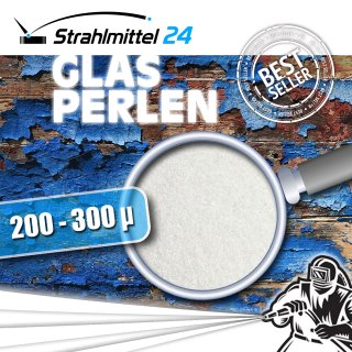 25 kg Glasperlen Strahlmittel 200-300 µm